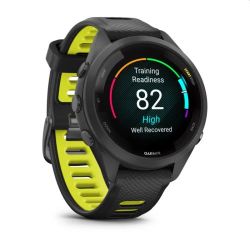 Andorra-Garmin Forerunner 265S Black Bezel and Case with Black/Amp Yellow Silicone Band 42mm