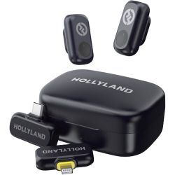 Andorra-Hollyland Lark A1 Combo Black (with USB-C & Lightning RX & Charging Case)