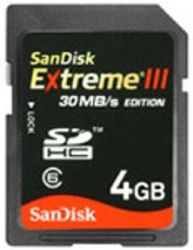 Andorra-Sandisk ExtremeIII 4GB 30MB/s 200x