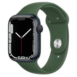 Andorra-Apple Watch Series 7 GPS+Cellular Midnight Aluminum Case with Clover Sport Band 41mm
