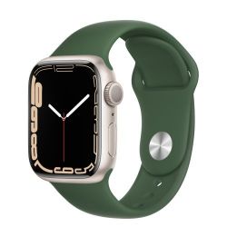 Andorra-Apple Watch Series 7 GPS Starlight Aluminum Case with Clover Sport Band 41mm