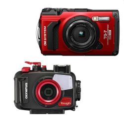 Andorra-Olympus Stylus Tough TG-7 Red+PT-059+32GB+Funda