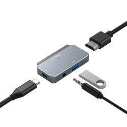 Andorra-Tech-Protect Adapter V6 Hub 4 In 1 Grey