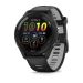 Andorra-Garmin Forerunner 265 Black Bezel and Case with Black/Powder Gray Silicone Band 46mm