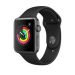 Andorra-Apple Watch Series 3 GPS Space Gray Aluminum Case with Black Sport Band 38mm