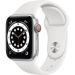 Andorra-Apple Watch Series 6 GPS+Cellular Silver Aluminum Case White Sport Band 40mm