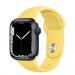 Andorra-Apple Watch Series 7 GPS+Cellular Midnight Aluminum Case with Ginger Sport Band 45mm