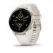 Andorra-Garmin Venu 2 Plus Cream Gold Stainless Steel Bezel with Ivory Case and Silicone Band 43mm